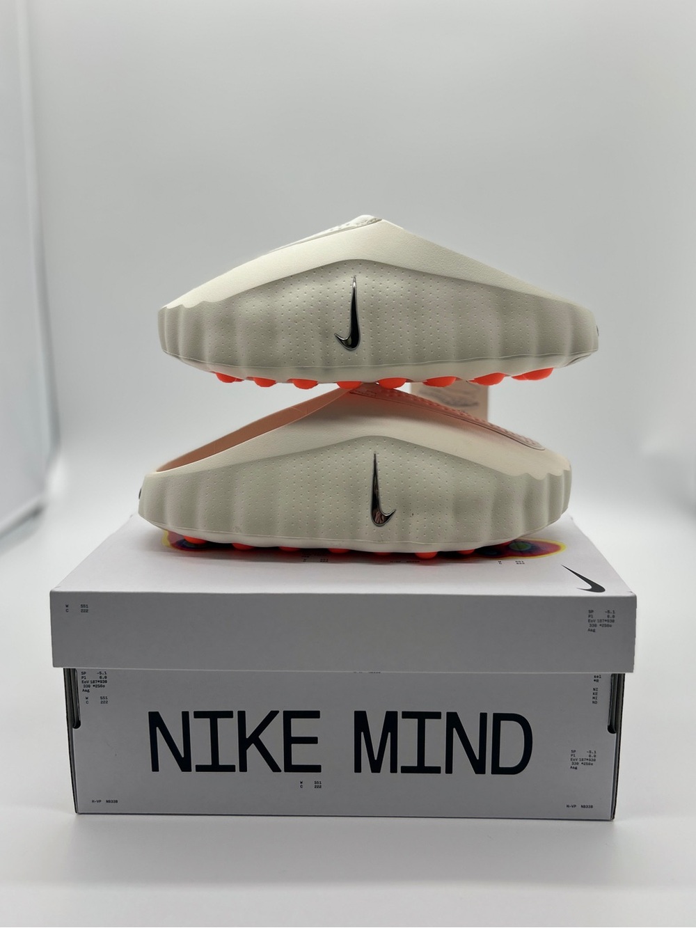 Nike Mind 001 Pregame Mules Slides - Sail Light Bone Cream - Picture 11 of 17